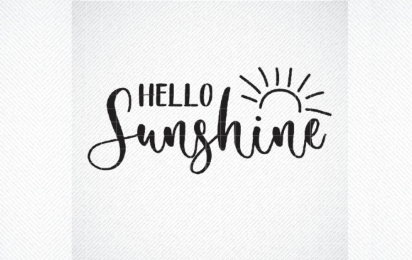 Hello Sunshine SVG, DXF, PNG, Summer Cut