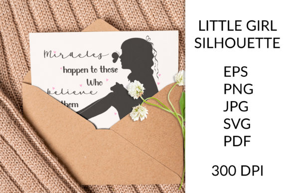 Little Girl Silhouette with Quote Review