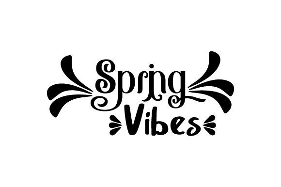 Spring Vibes. Lettering Quote